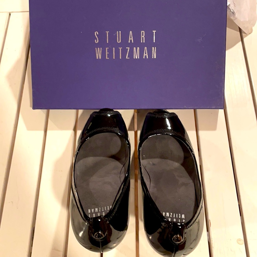 Stuart Weitzman black patent leather heels 7